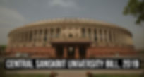 CENTRAL SANSKRIT UNIVERSITY BILL, 2019