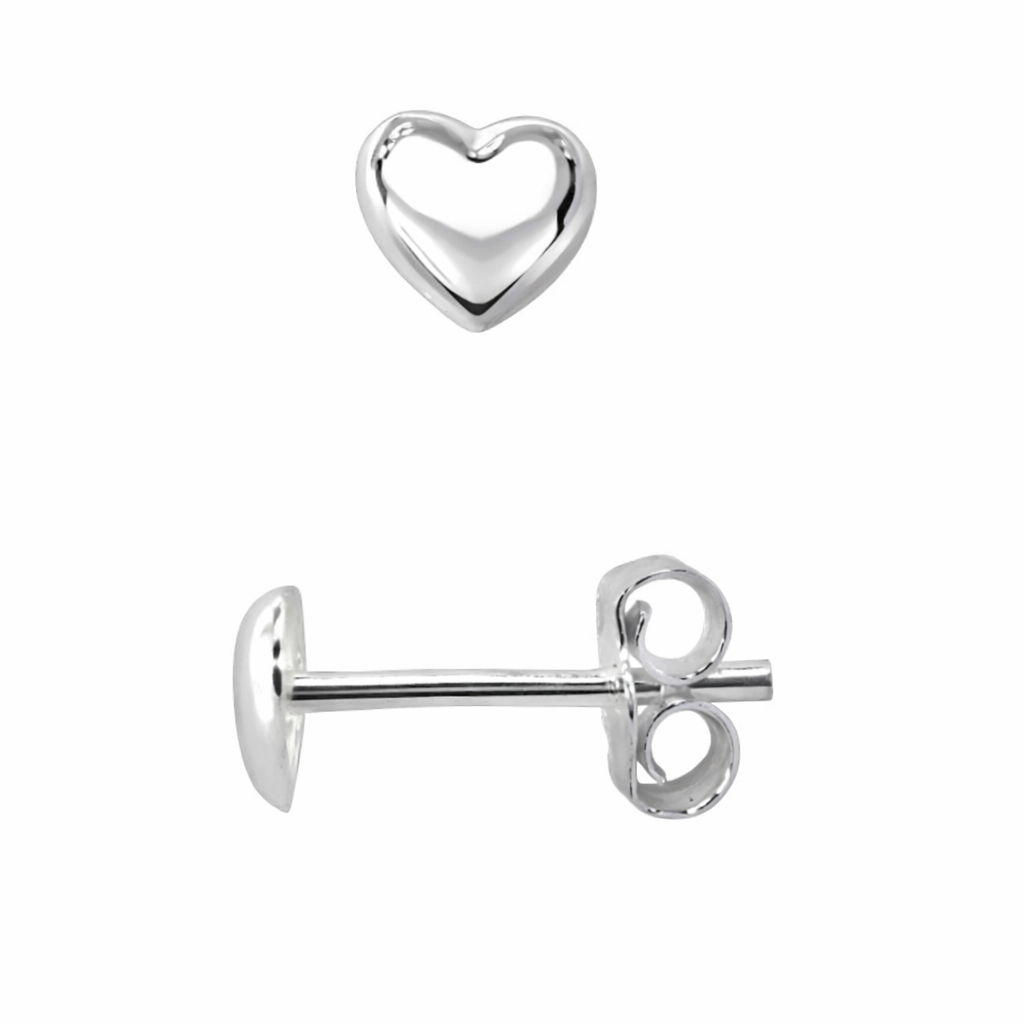 Jessica Heart Silver Earrings