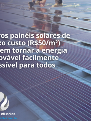 Painéis solares de baixo custo