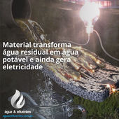Material transforma água residual em água potável e ainda gera eletricidade