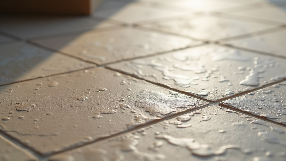 Close-up view of textured stone effect tiles showcasing their natural pattern