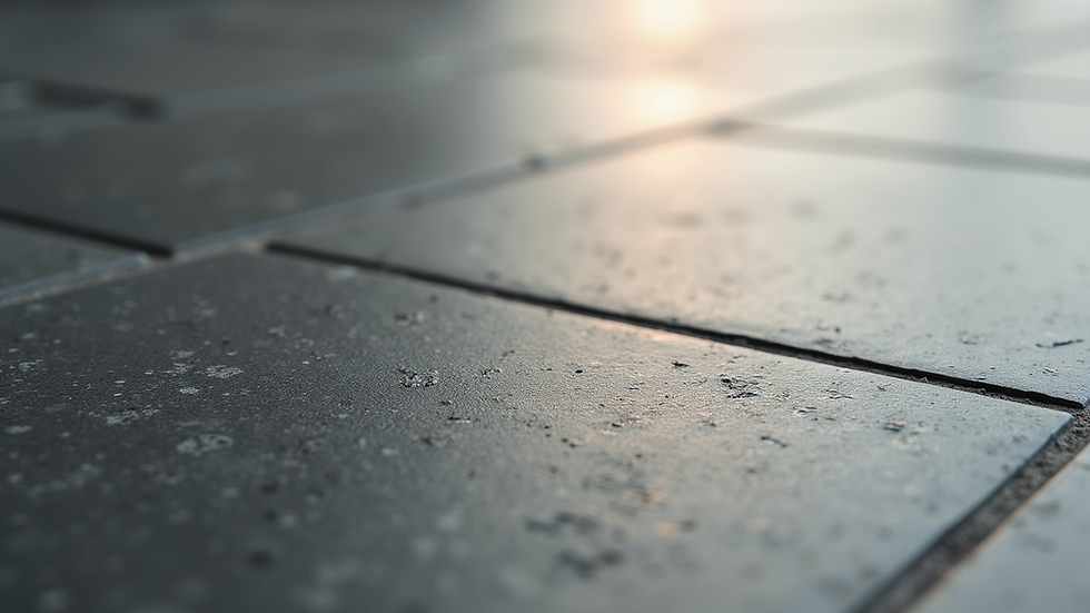 Close-up of contemporary large format tile textures