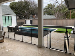 42 inches pool fence installed on pavers