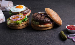 Two Delicious Hamburgers