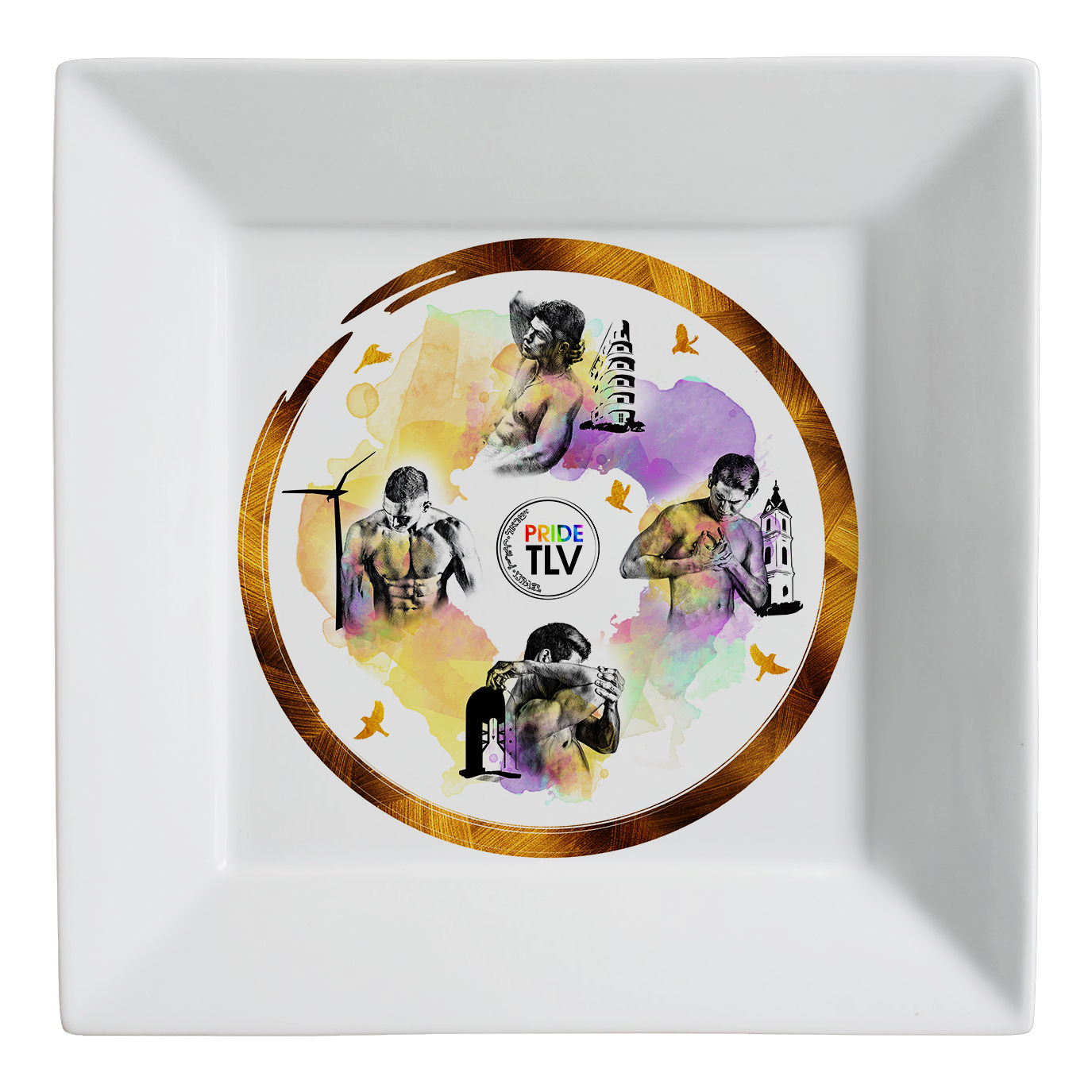 Plate (small) «PRIDE TLV. 4 handsome»