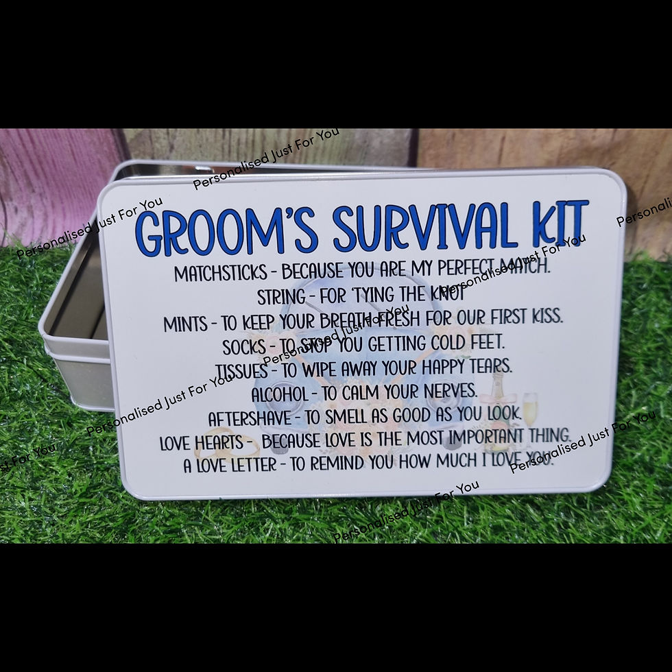 Groom's Survival Gift Tin, Wedding Gift