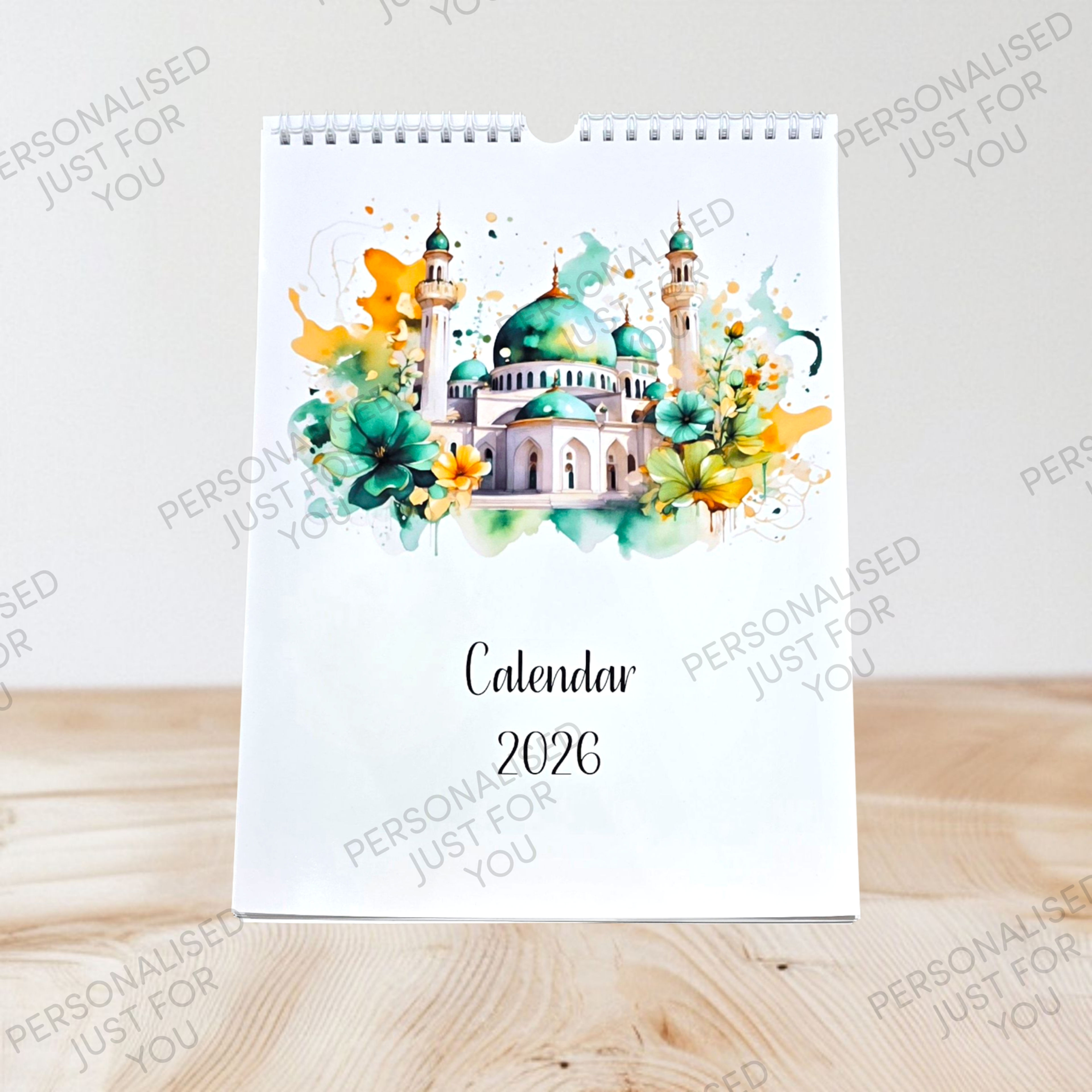 Islamic Mosque 2026 Wall Calendar