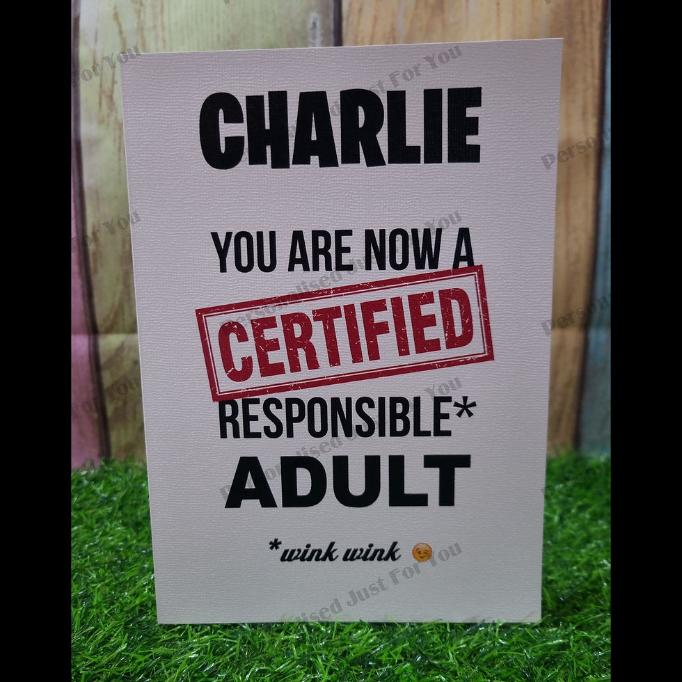 Personalised 18th Birthday Greeting Card