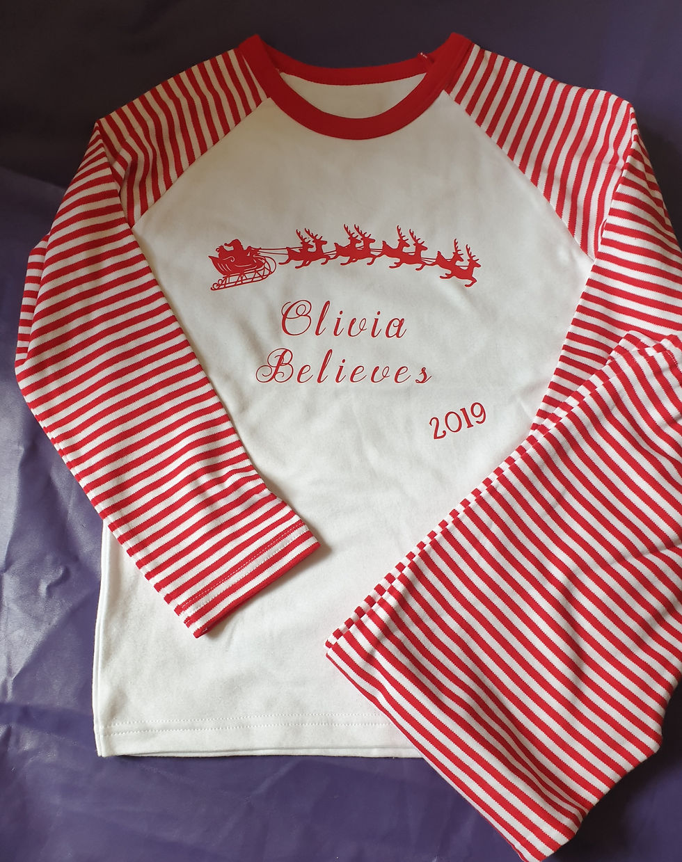 Thumbnail: KIDS PERSONALISED STRIPE PYJAMAS
