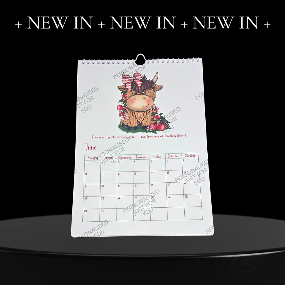 Thumbnail: Highland Cow 2026 Calendar – A4 Size