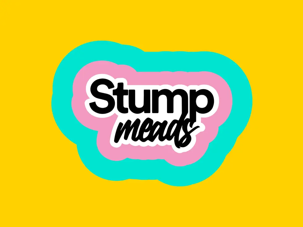 a logo for a brand called stump meads