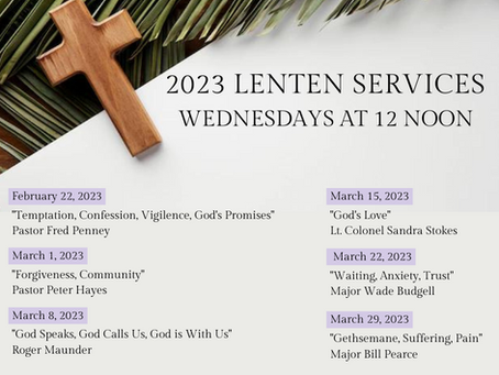 2023 Lenten Services