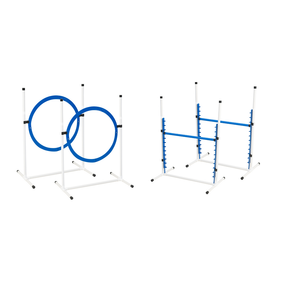 Adjustable Dog Agility Bar Jumps & Tire Jumps