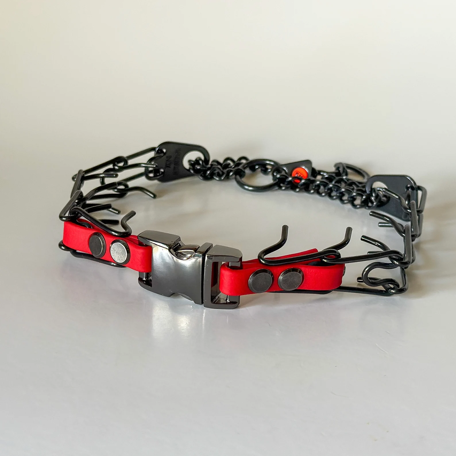 Thumbnail: 2.25mm Custom Black Prong Collar with Quick Release Buckle