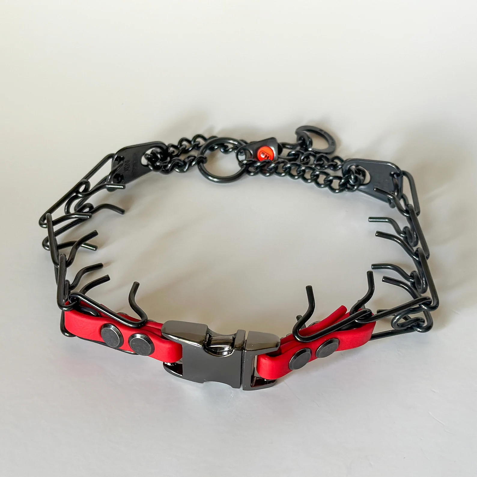 Thumbnail: 2.25mm Custom Black Prong Collar with Quick Release Buckle