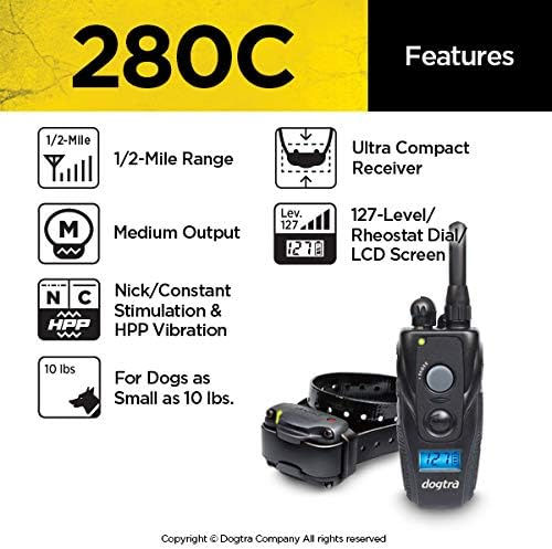 Dogtra 280C Remote Training E-Collar - 1/2 Mile Range