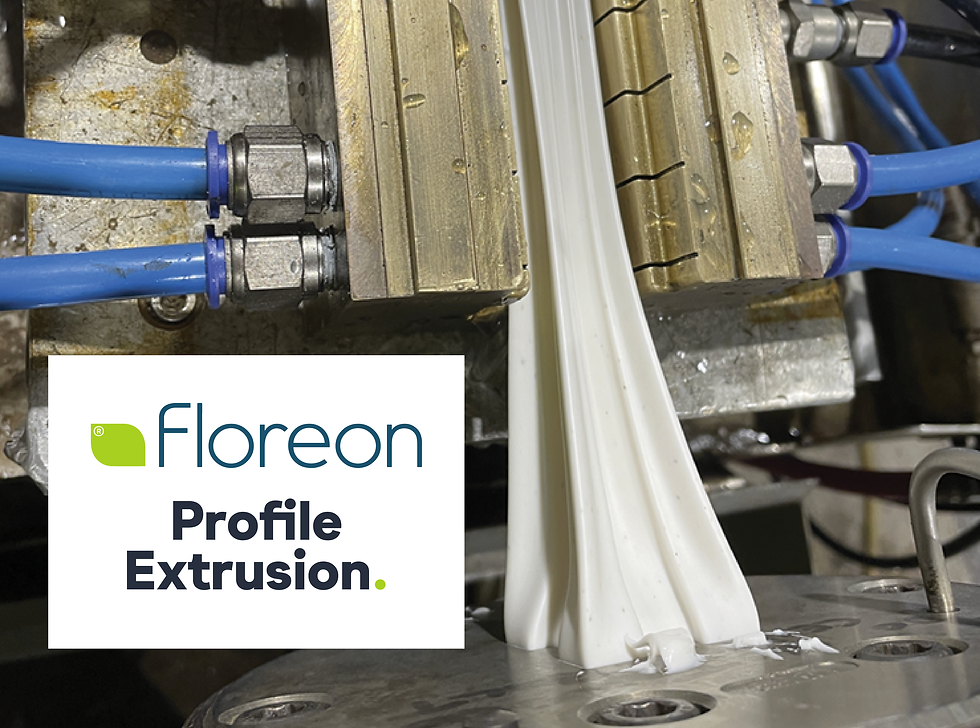 Floreon in profile extrusion process in manufacturing