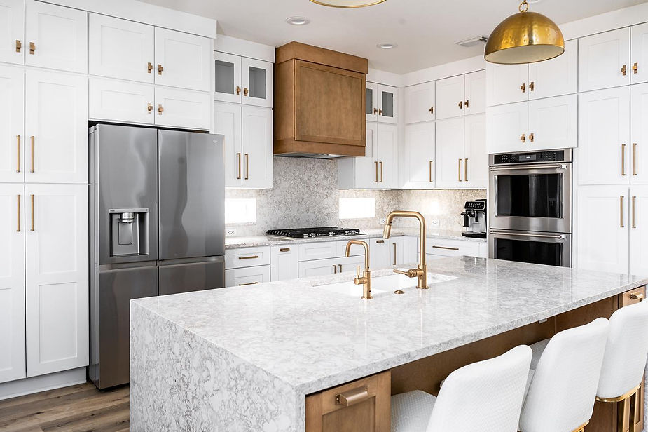 waterfall vs traditional countertops