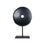 Thumbnail: SMOOTH FINISH BLACK STONE in coin shape w/ stand - l
