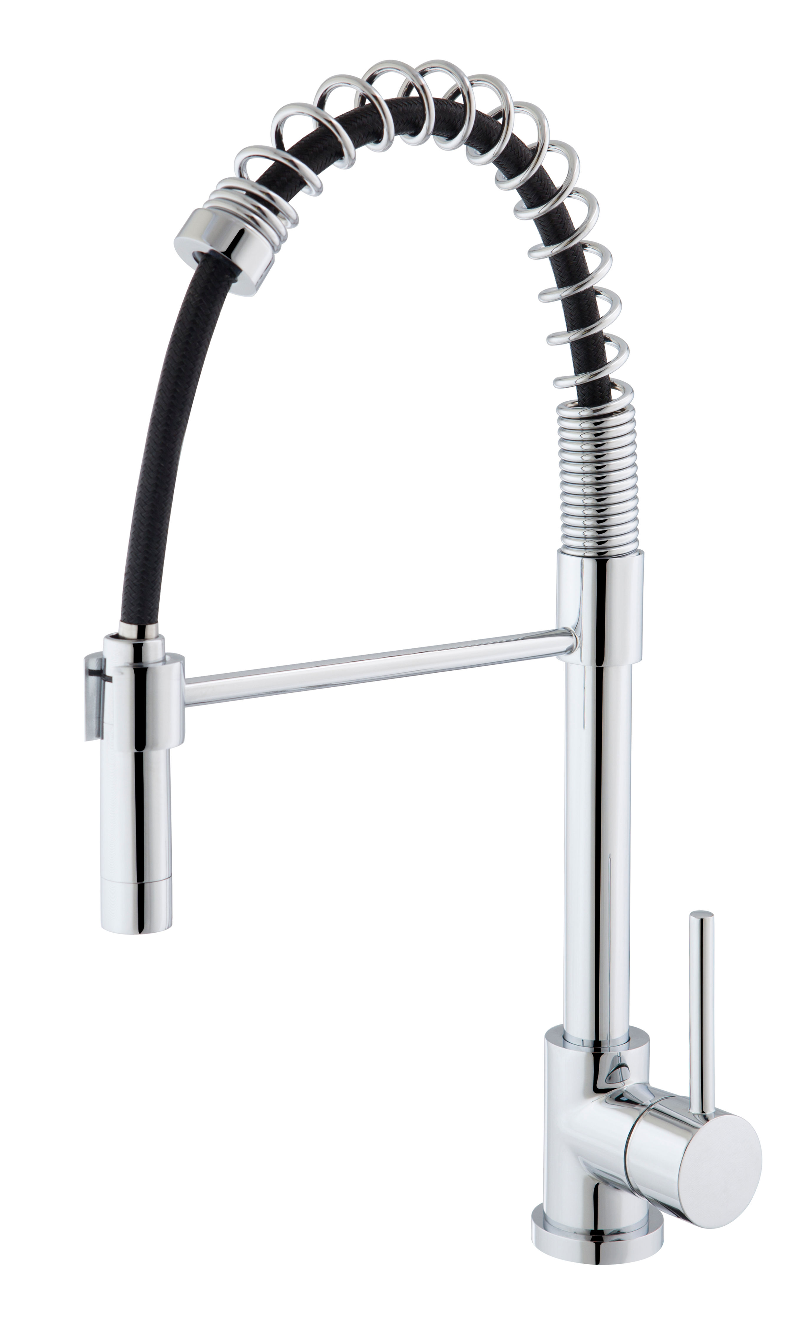 CUISINE- Mitigeur évier haut avec ressort + douchette amovible Ø42mm