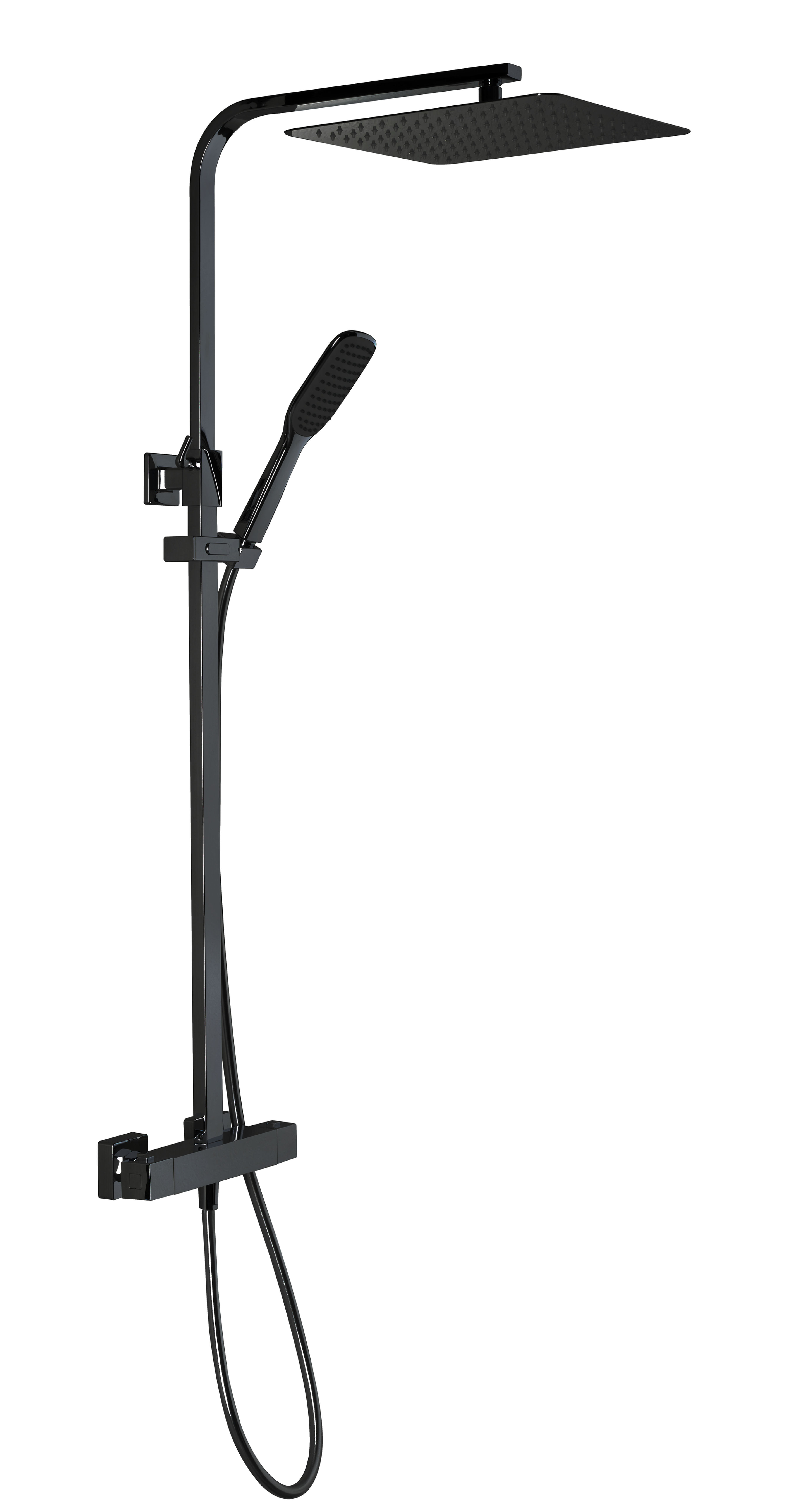 GOSSIP- Colonne thermostatique noir mat hauteur réglable