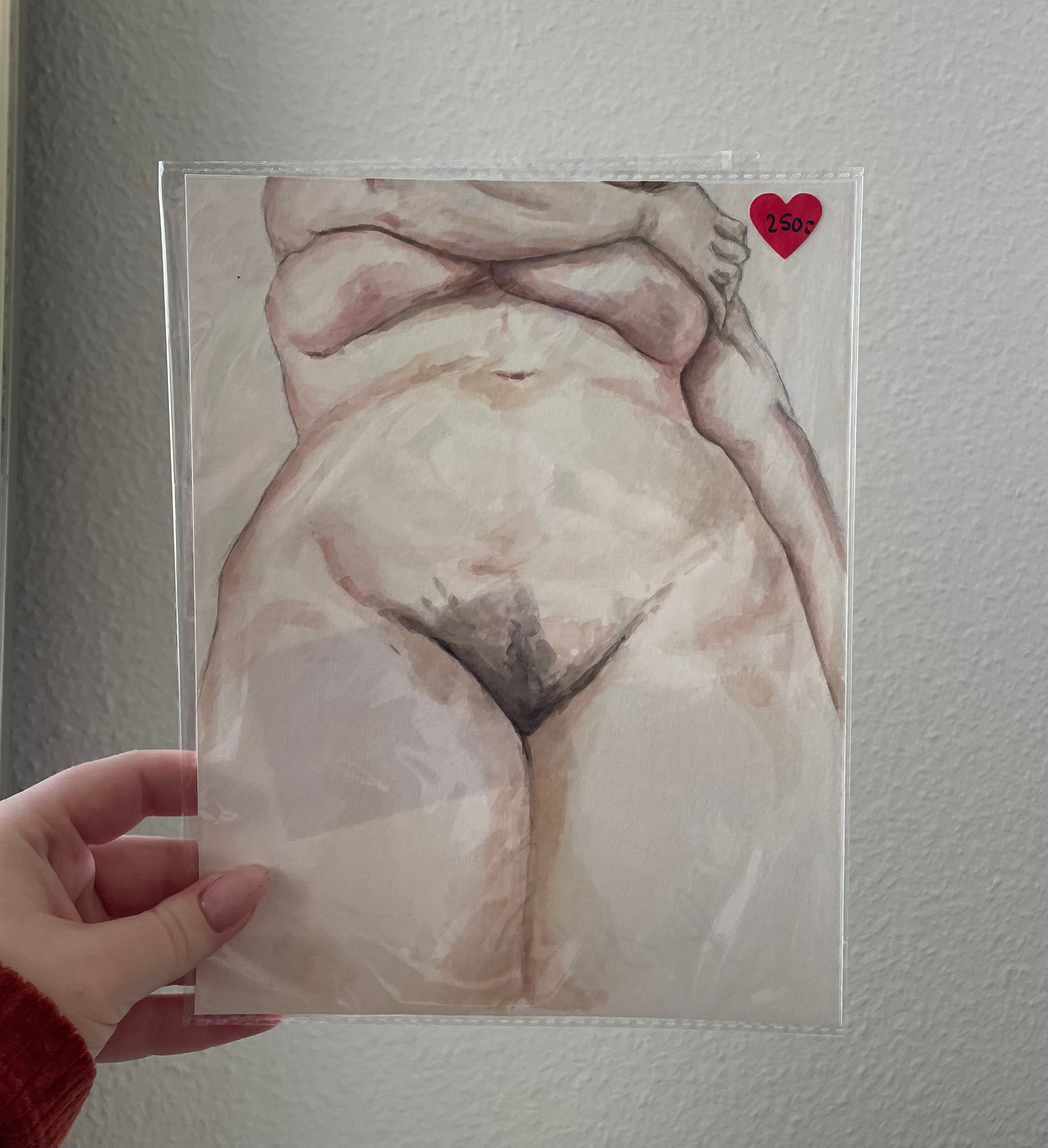 Original akvarel maleri