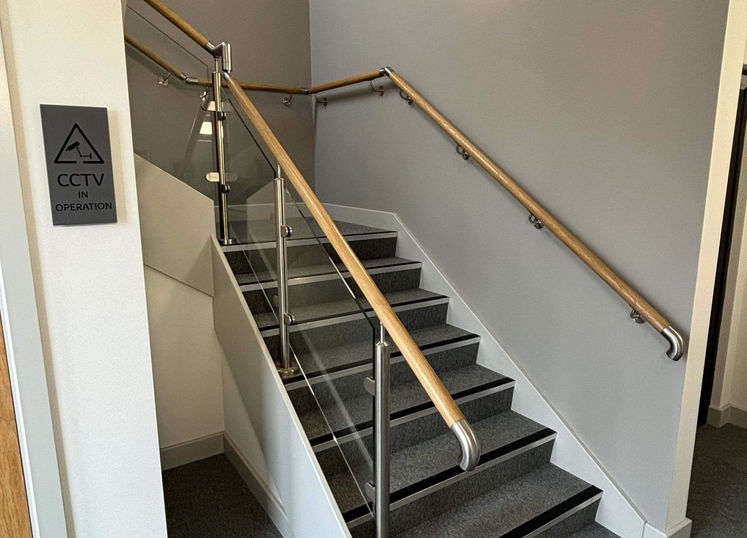 glass staircase