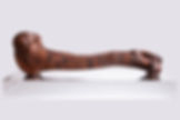 Kelly Lamb, Upon These Bones, 2025, walnut, mirror-polished stainless steel, Courtesy of the artist