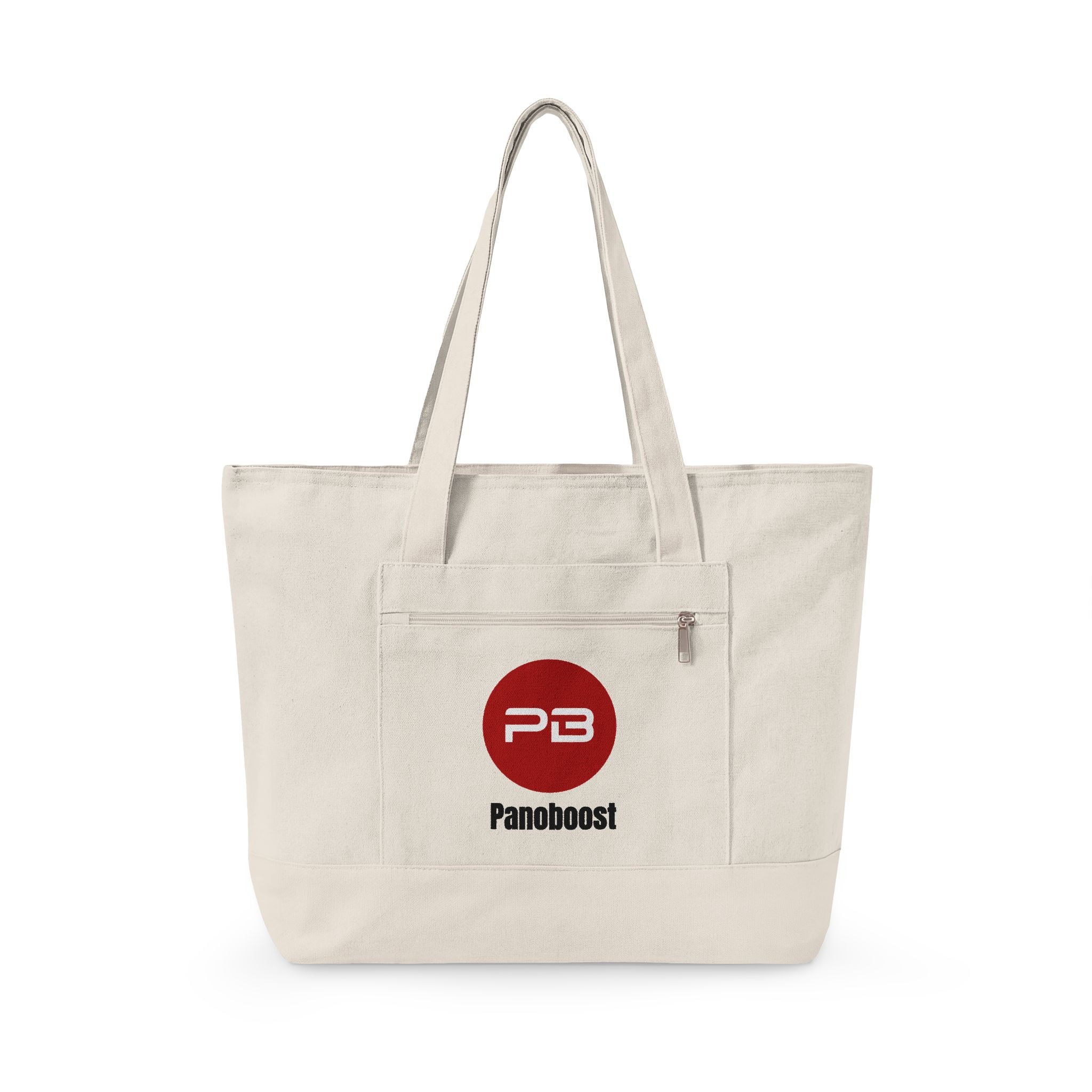 Zippered Canvas Tote