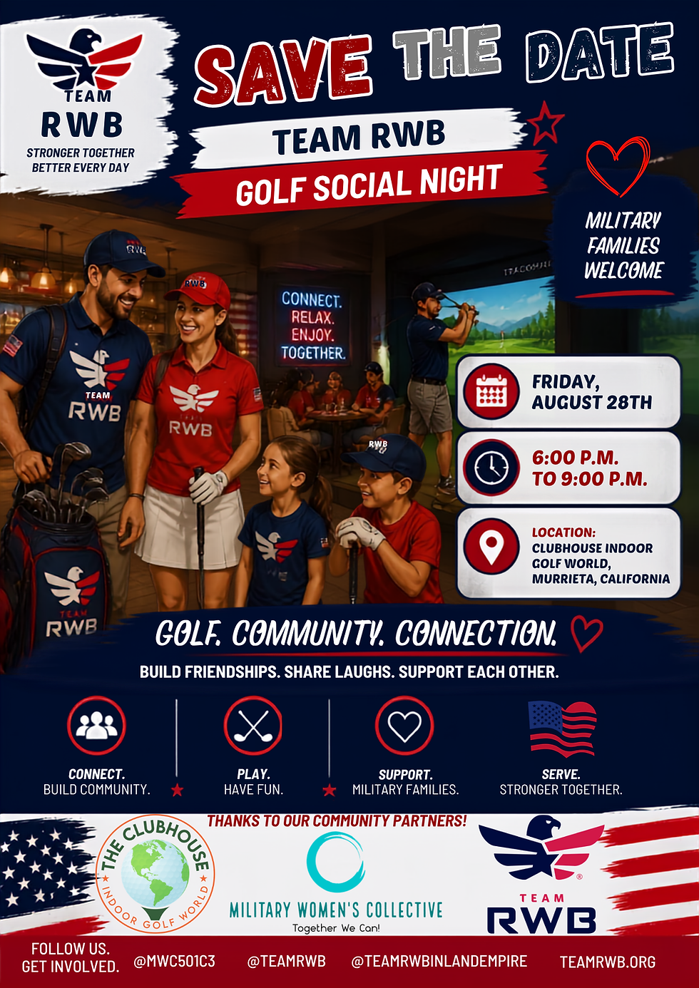 MWC & Team RWB Golf Social Night!