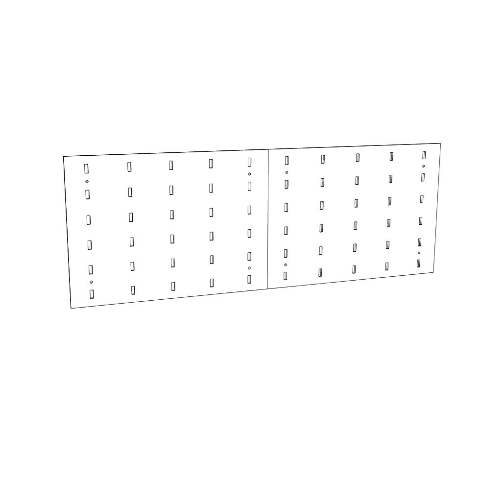 Thumbnail: Black and white 3d rendering of Panel at 10 slots wide, 6 slots tall.