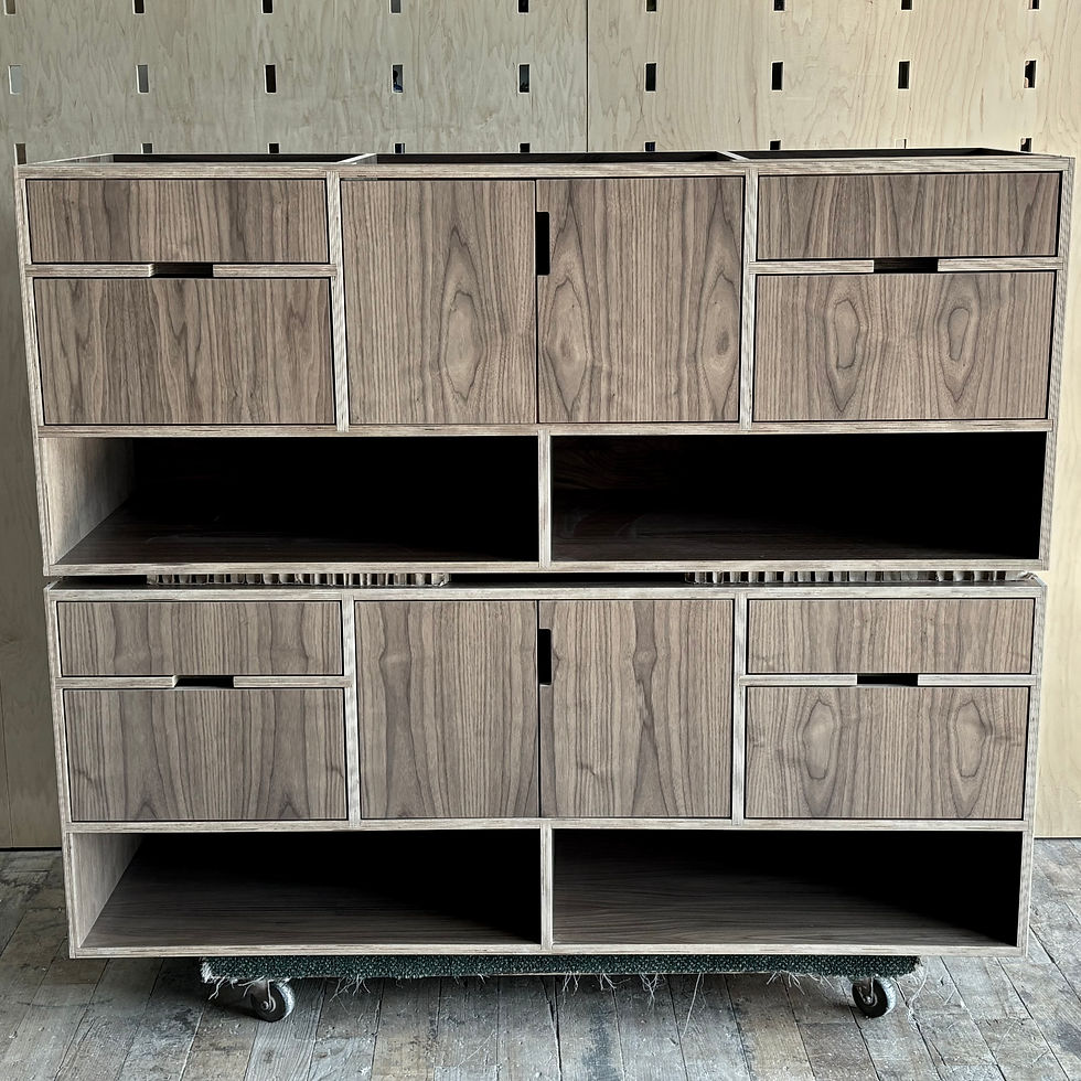 Thumbnail: Front - two of the same vanities are stacked on top of one another. They are identical.