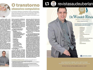 Dr. Wendell Ribeiro publica matéria sobre Transtorno Obsessivo Compulsivo (TOC) na revista Saúde Ube