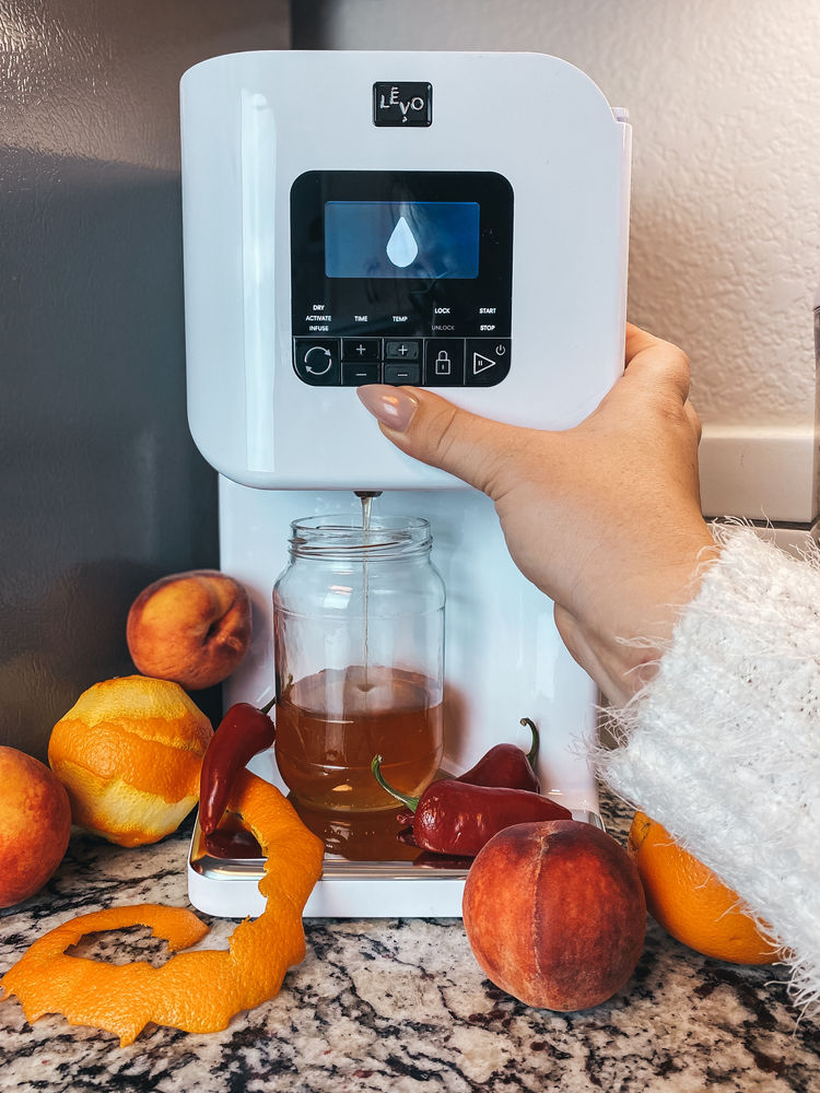 hot pepper peach infused honey