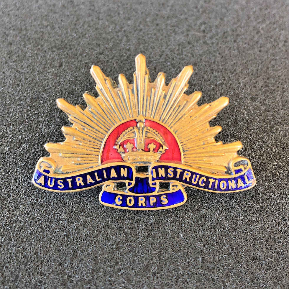 Thumbnail: 1930-42 Australian Instructional Corps Collar Badges