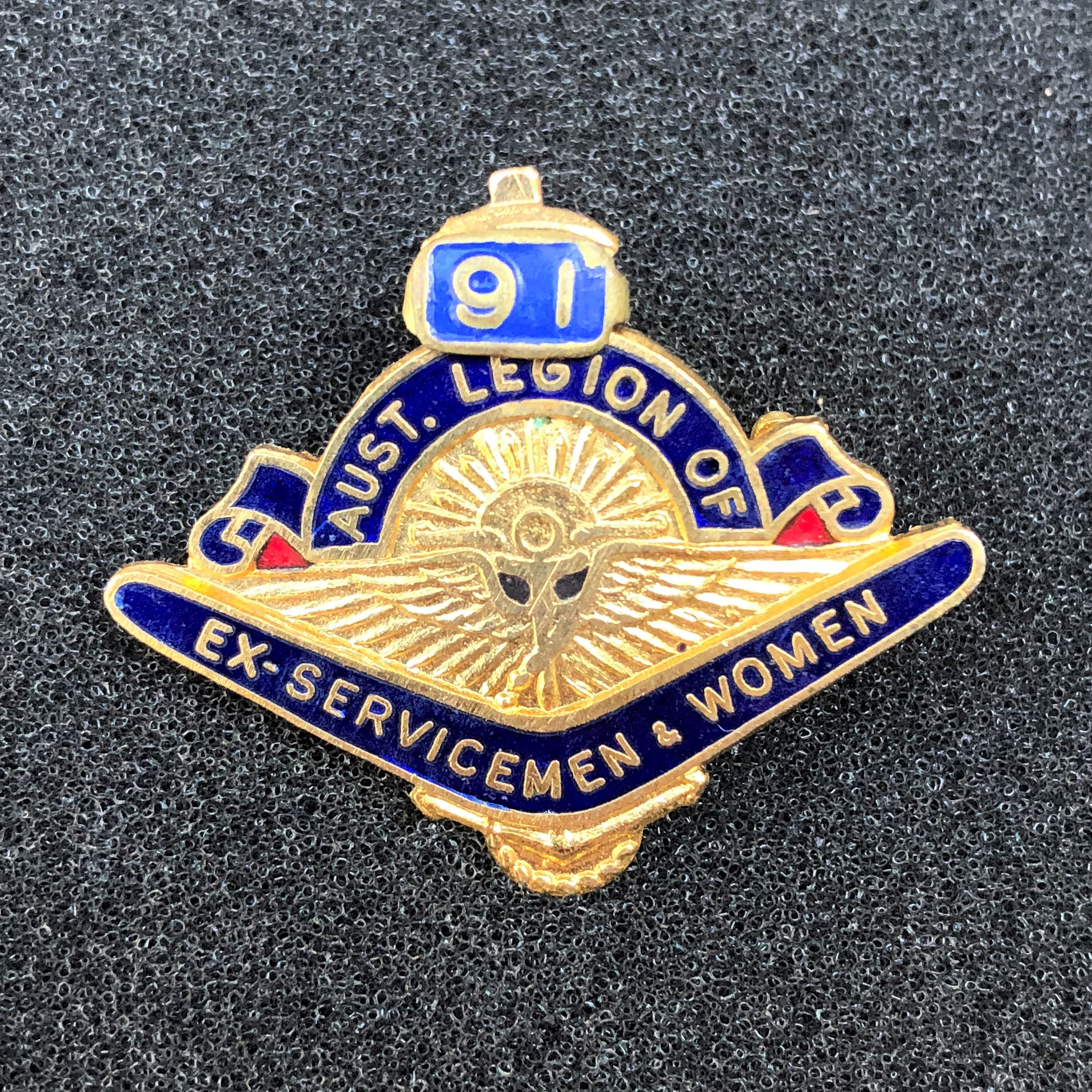 Australian Legion of Ex Servicemen & Women Membership Badge