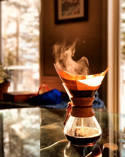 Part of my morning ritual is making a fresh brew of local ground coffee on the Chemex_edit
