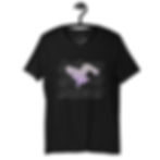 black t shirt front view