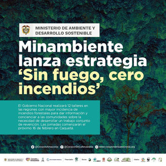 Minambiente lanza estrategia ‘Sin fuego, cero incendios’