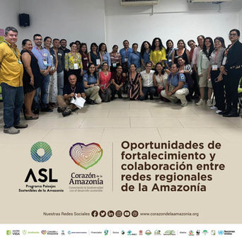Oportunidades de fortalecimiento y colaboración entre redes regionales de la Amazonía