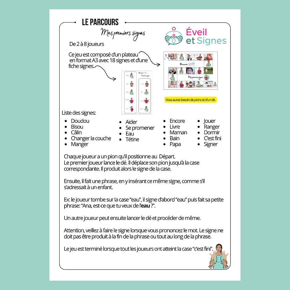Miniature : Parcours Mes premiers signes