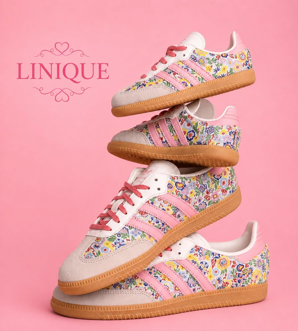 Adidas Pink Floral Samba