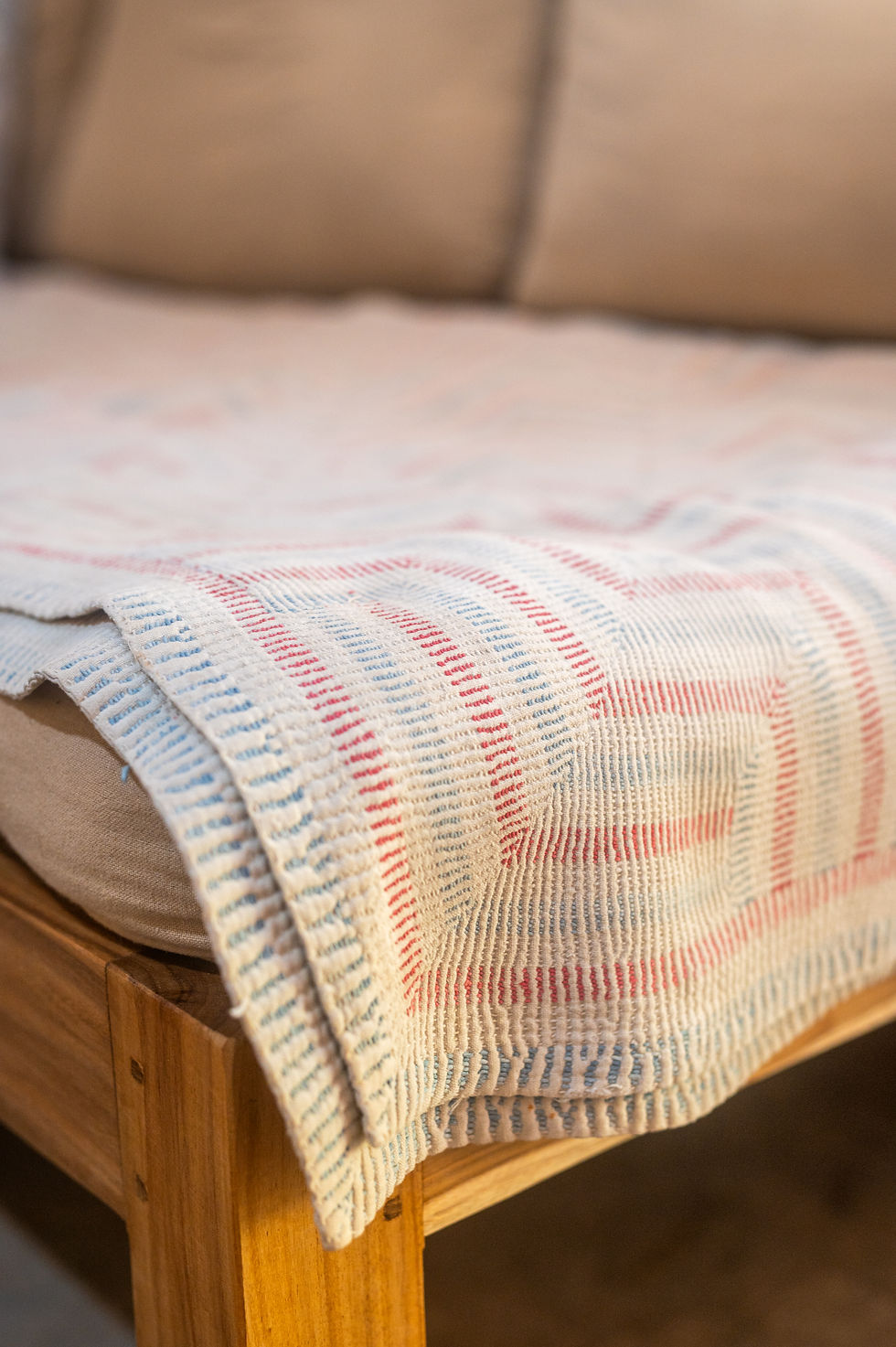 Thumbnail: The Chevron Kantha Blanket