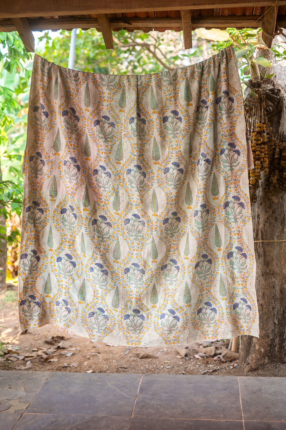 Thumbnail: Block Print Kantha - Mughal Garden
