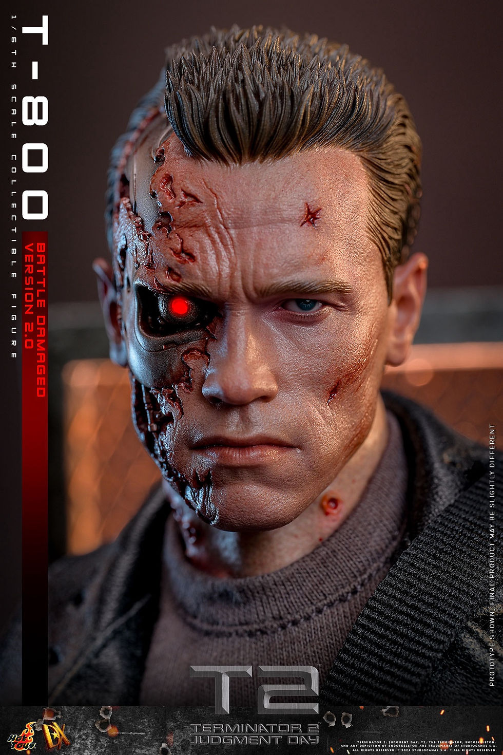 Miniatura: Hot Toys Terminator 2 1/6 T-800 Battle Damaged Version 2.0 (Action Figure)