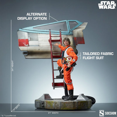 Sideshow Star Wars Premium Format Luke Skywalker & X-Wing: Red Five, Standing By – undefined 6