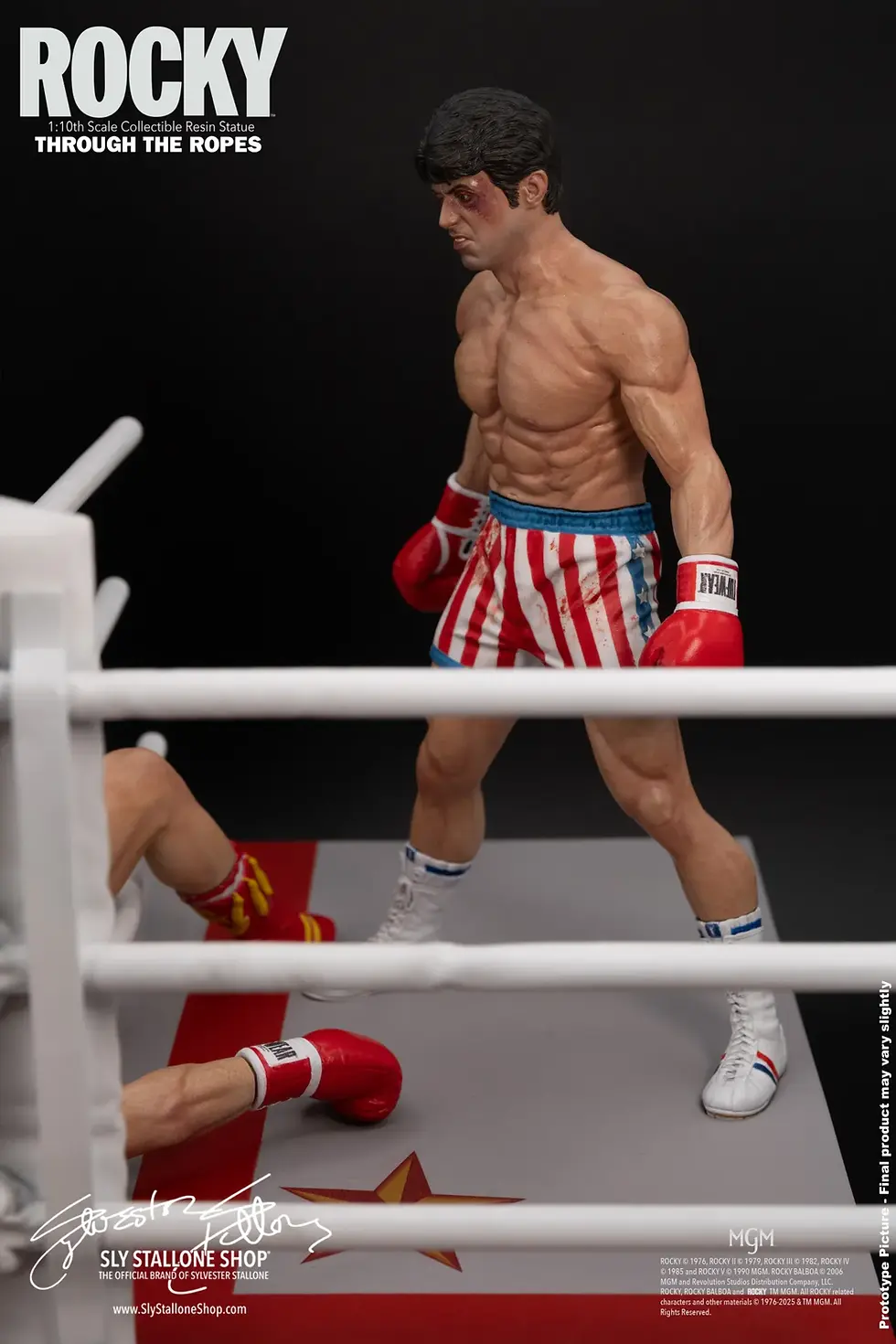 Miniatura: The Sly Stallone Shop Rocky Over Drago Through The Ropes 1/10 (Statua)