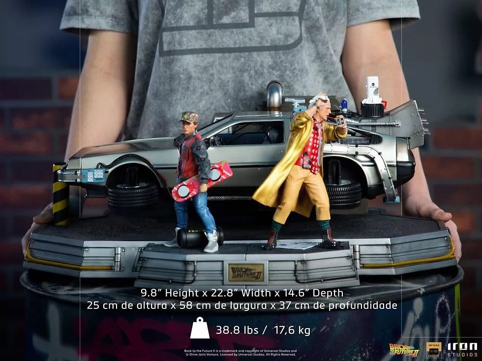 Miniatura: IRON STUDIOS Back to the Future 2: Deluxe Delorean Full Set 1:10 Scale Statue