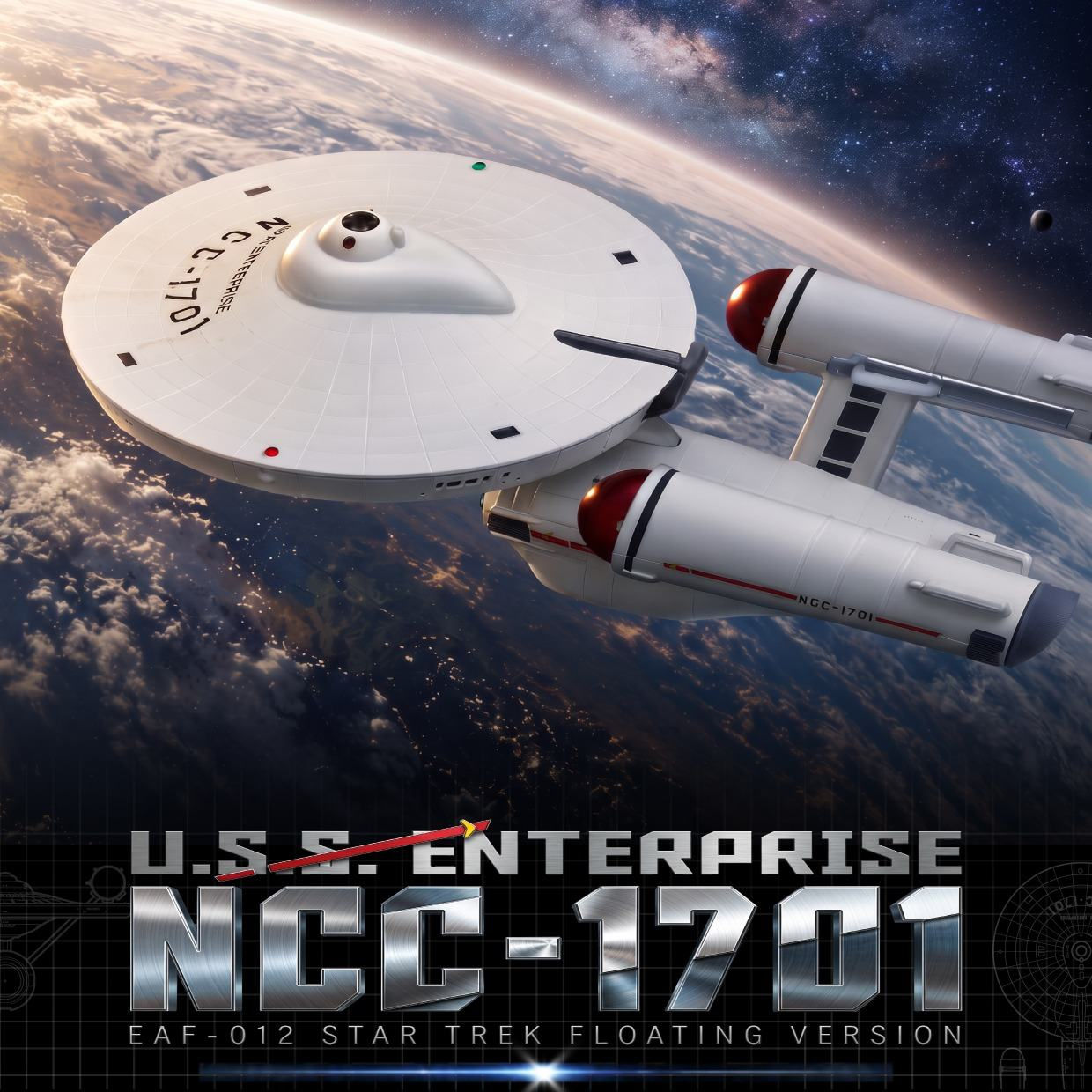 Beast Kingdom Star Trek Egg Attack Floating U.S.S. Enterprise NCC-1701 (Replica)