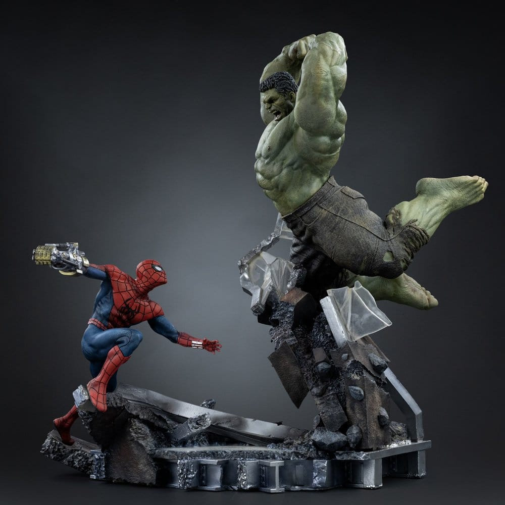 Iron Studios Marvel Comics Art Scale 1/10 Spider-Man vs Hulk (Statua)